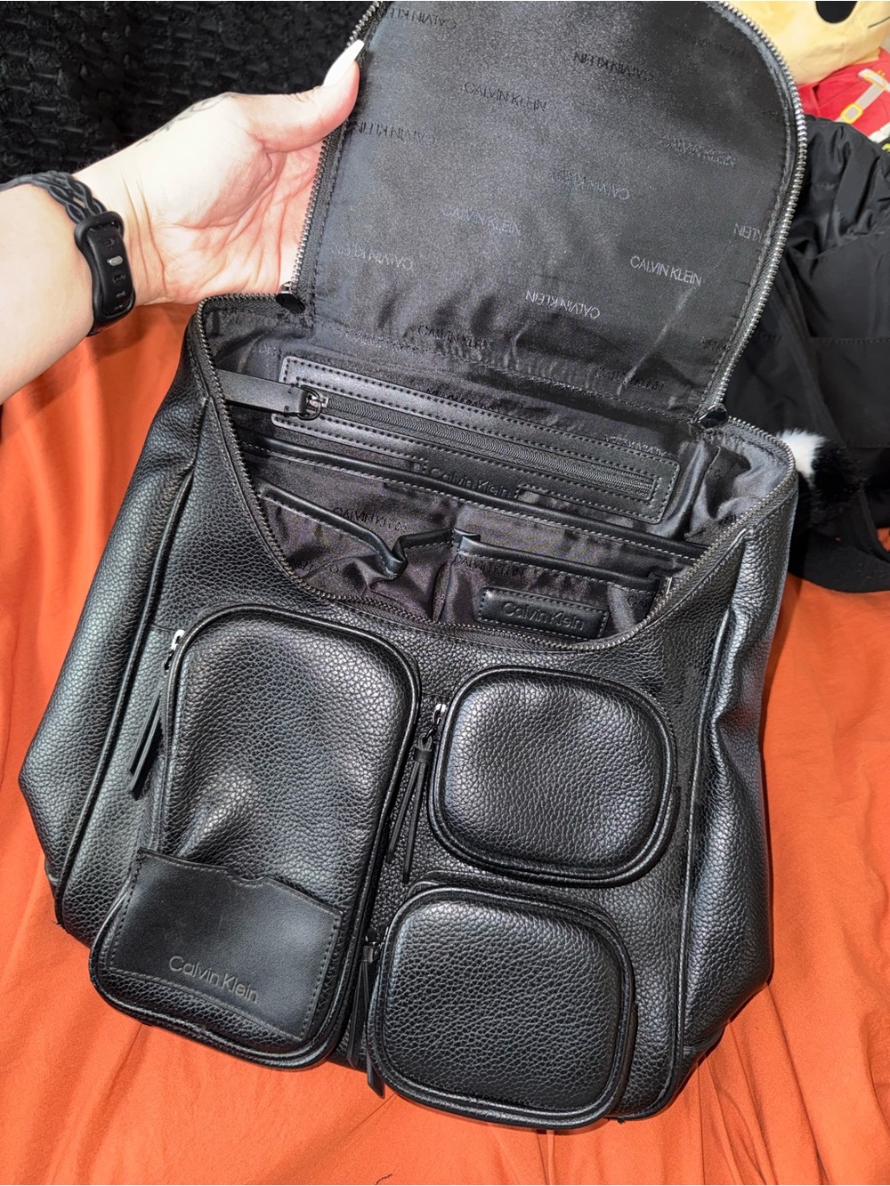 Authentic Calvin Klein multi-pocket utility backpack - Picture 4 of 7